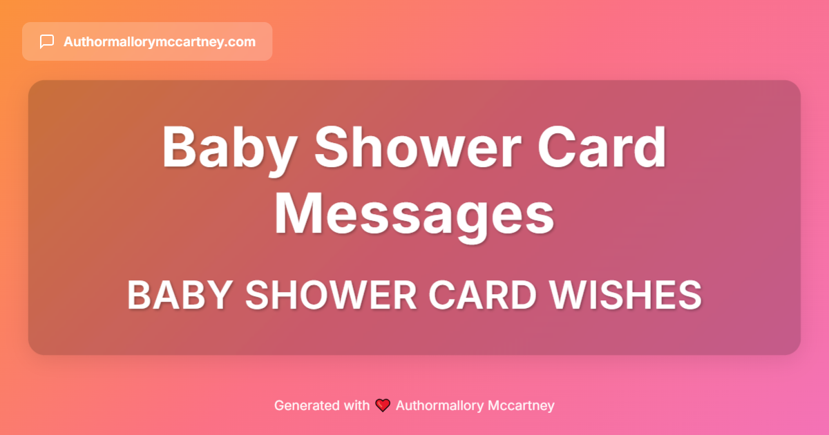 baby shower card wishes