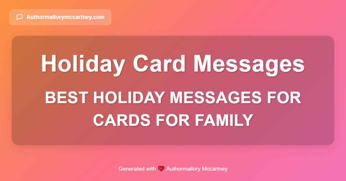 best holiday messages for cards for family