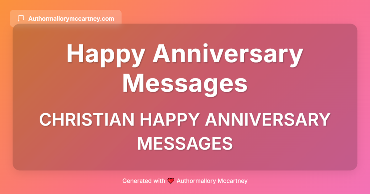 christian happy anniversary messages