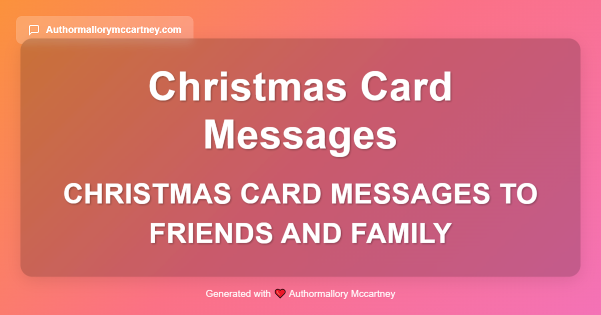 christmas card messages to friends and family