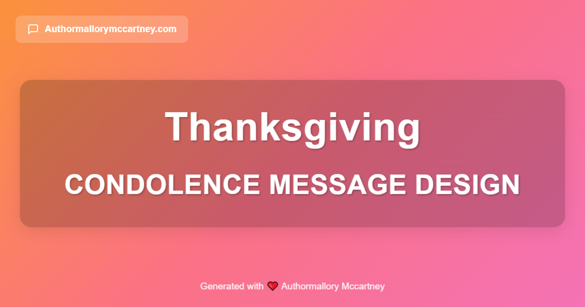 condolence message design