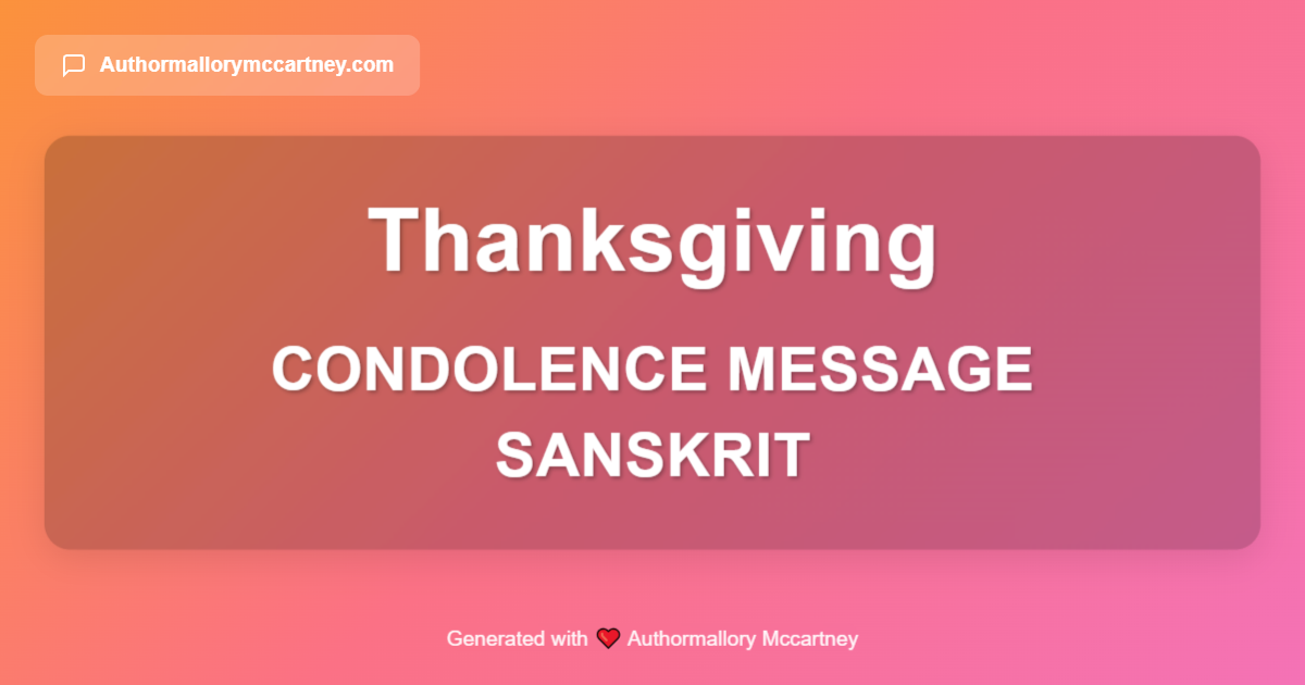 condolence message sanskrit