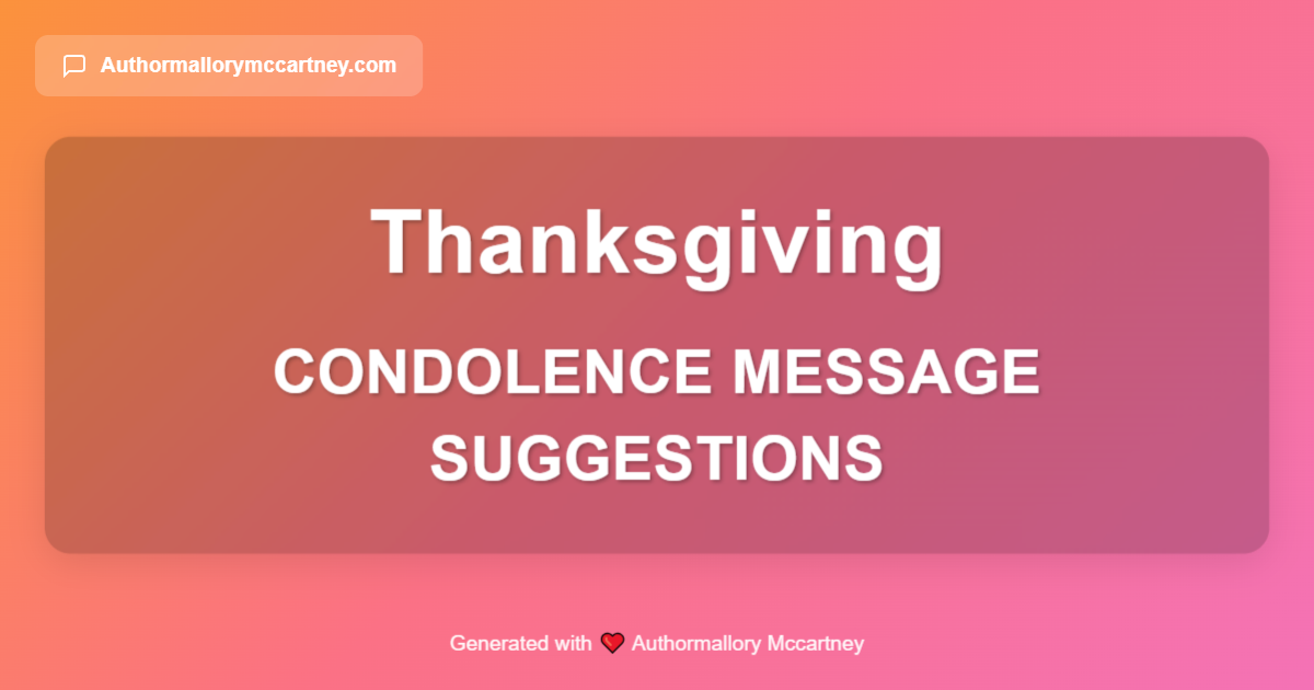 condolence message suggestions