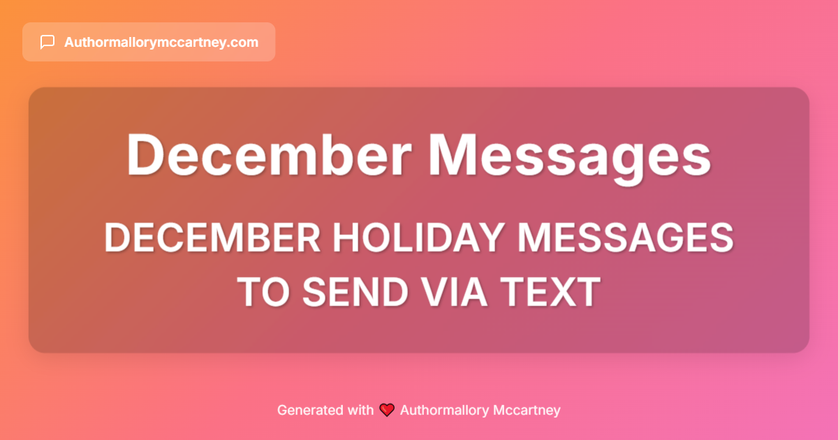 december holiday messages to send via text