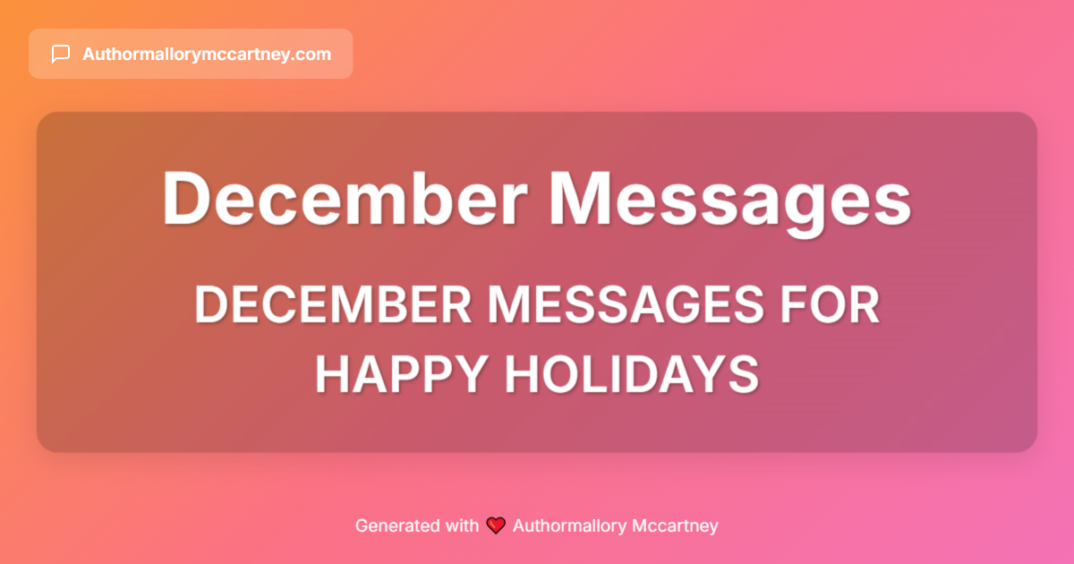 december messages for happy holidays