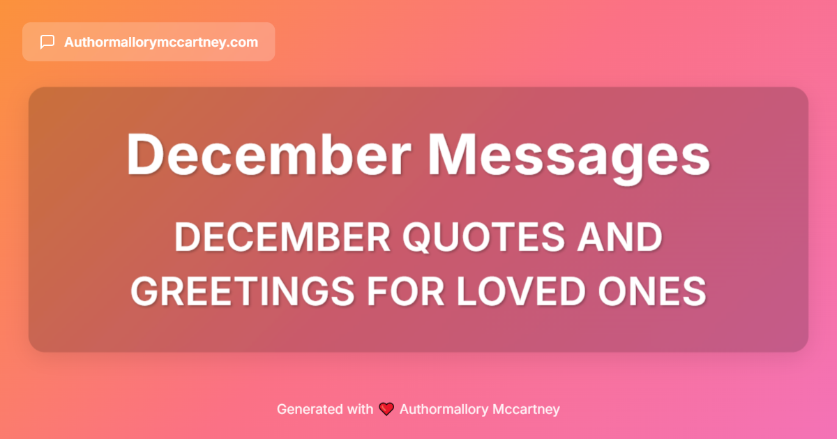 december quotes and greetings for loved ones