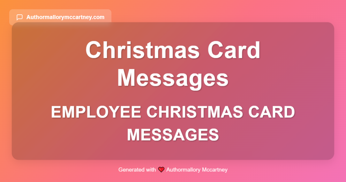 employee christmas card messages