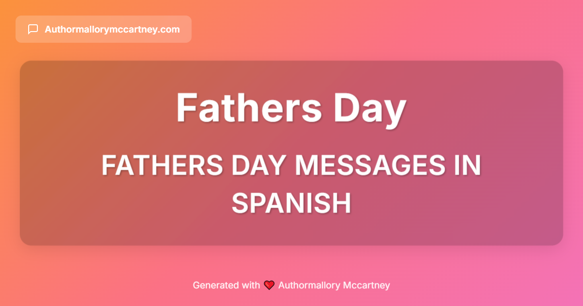 fathers day messages in spanish