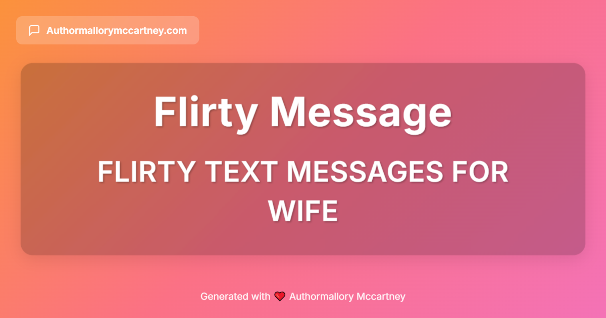 flirty text messages for wife