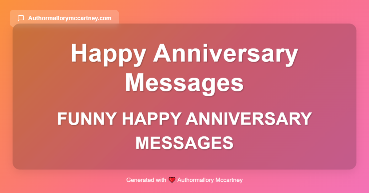 funny happy anniversary messages