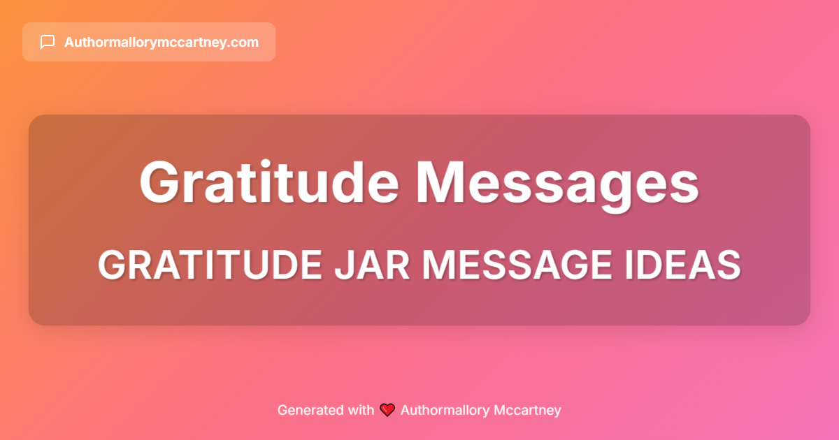 gratitude jar message ideas