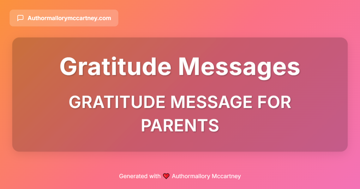 gratitude message for parents