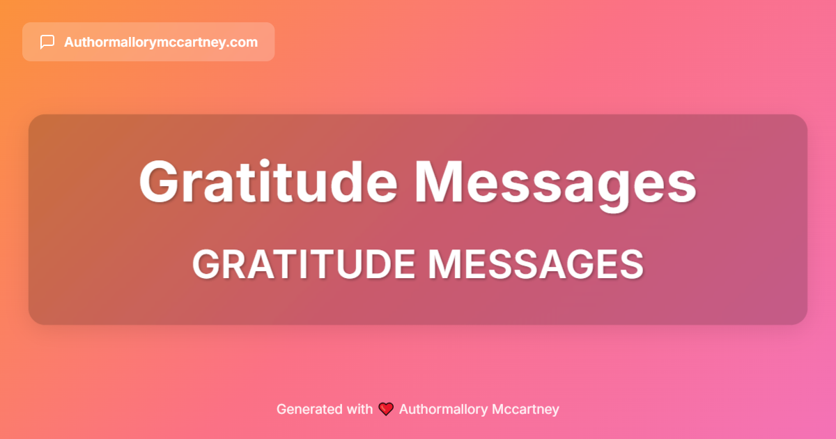 gratitude messages