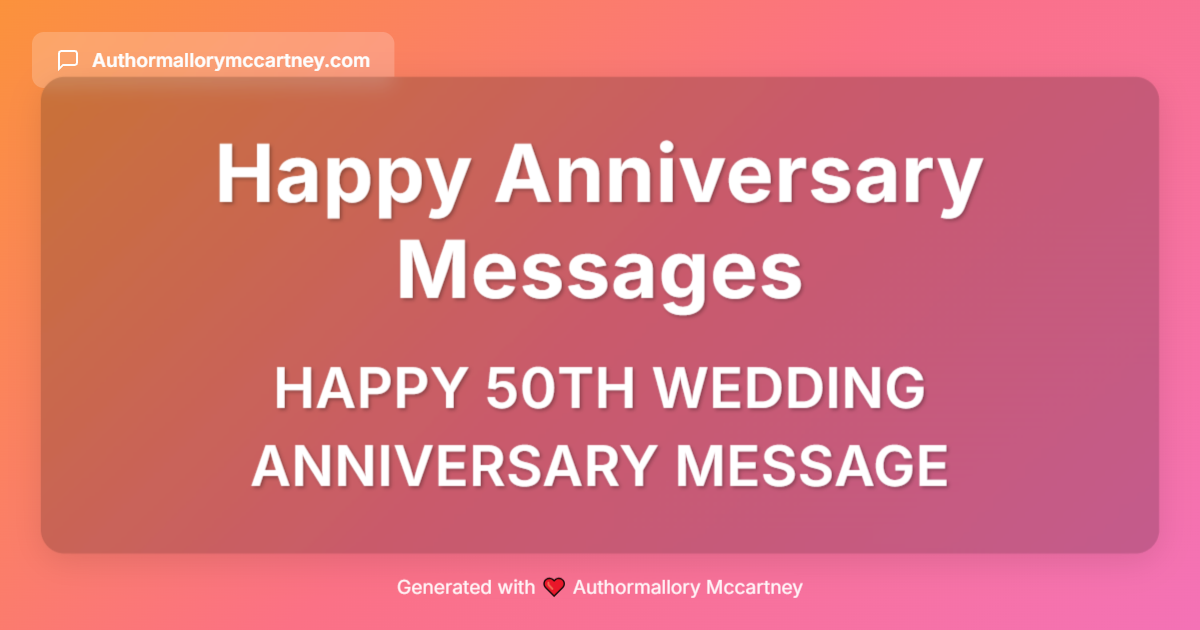 happy 50th wedding anniversary message