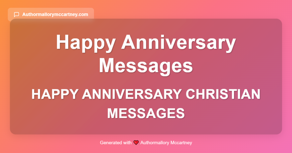 happy anniversary christian messages