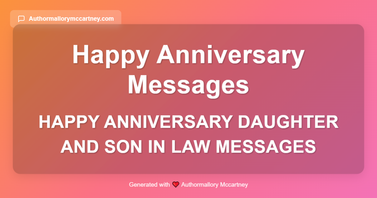 happy anniversary daughter and son in law messages