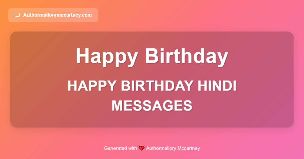 happy birthday hindi messages