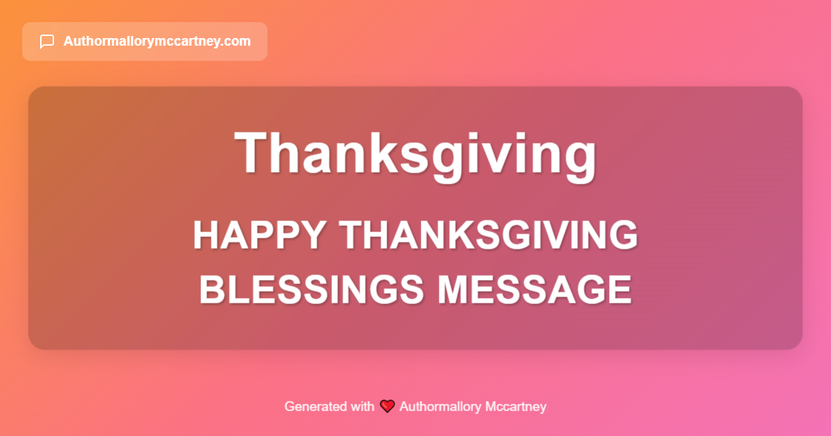 happy thanksgiving blessings message