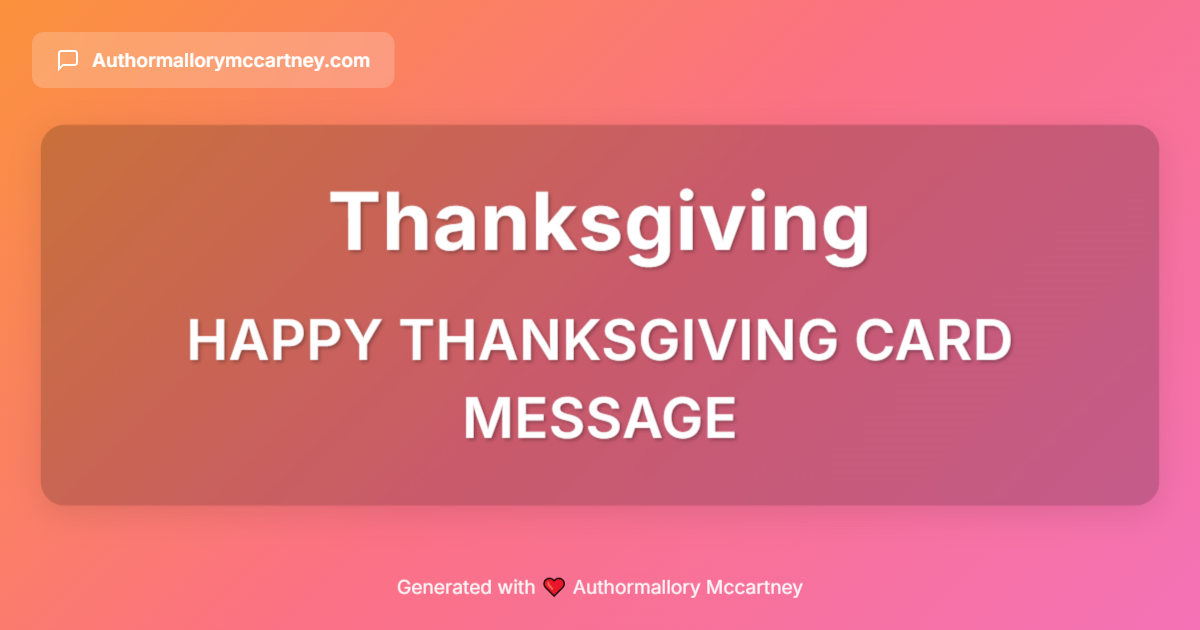 happy thanksgiving card message