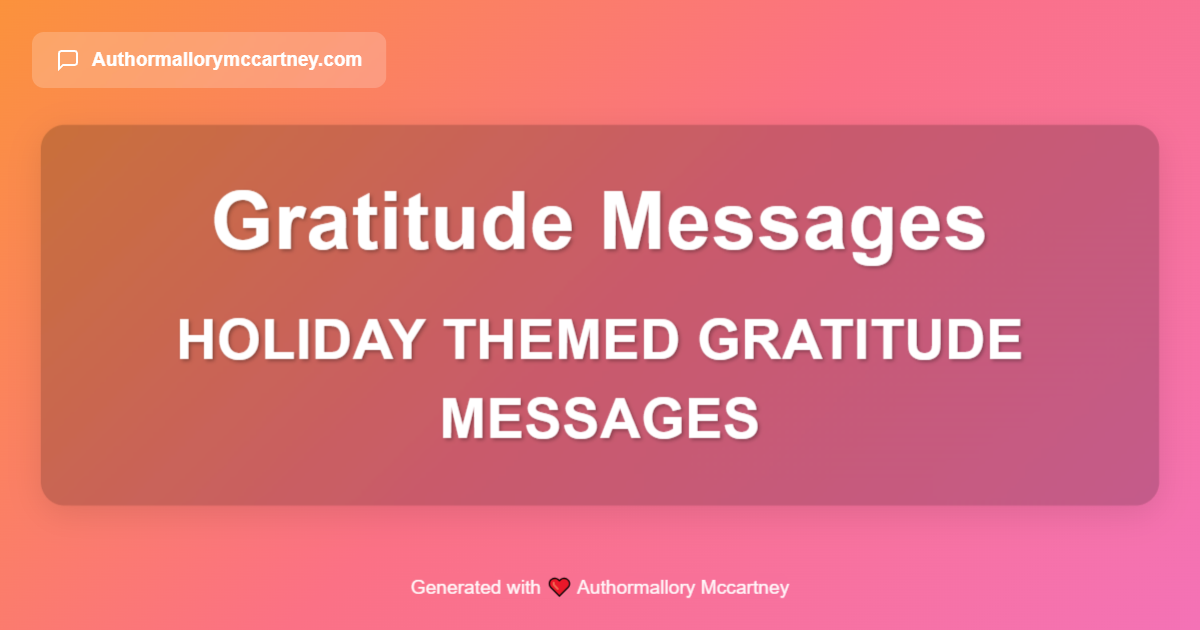 holiday themed gratitude messages