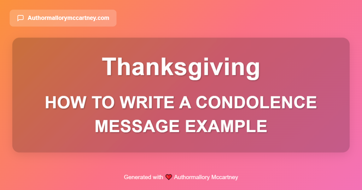 how to write a condolence message example