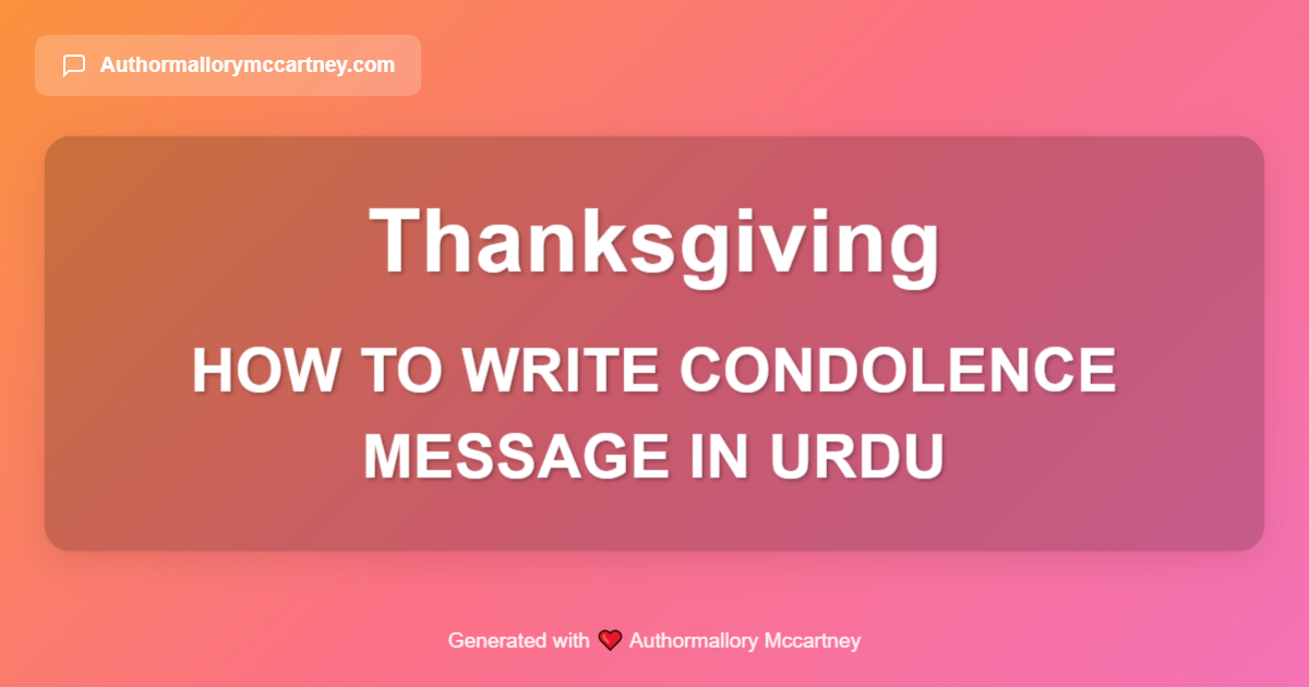 how to write condolence message in urdu