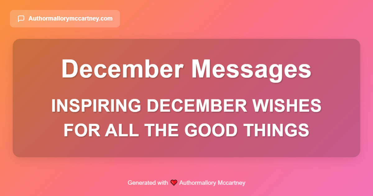 inspiring december wishes for all the good things