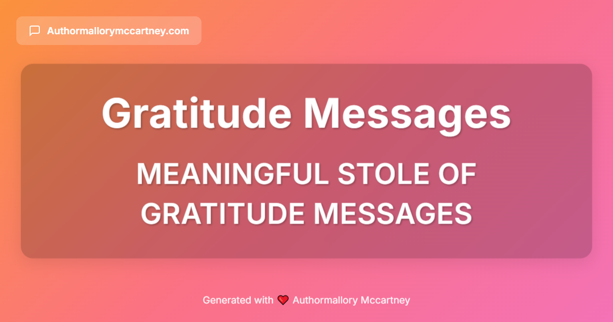 meaningful stole of gratitude messages