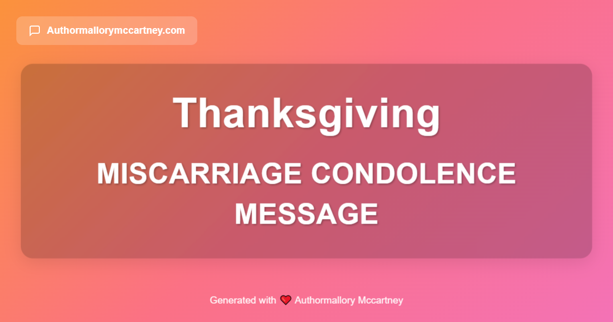 miscarriage condolence message