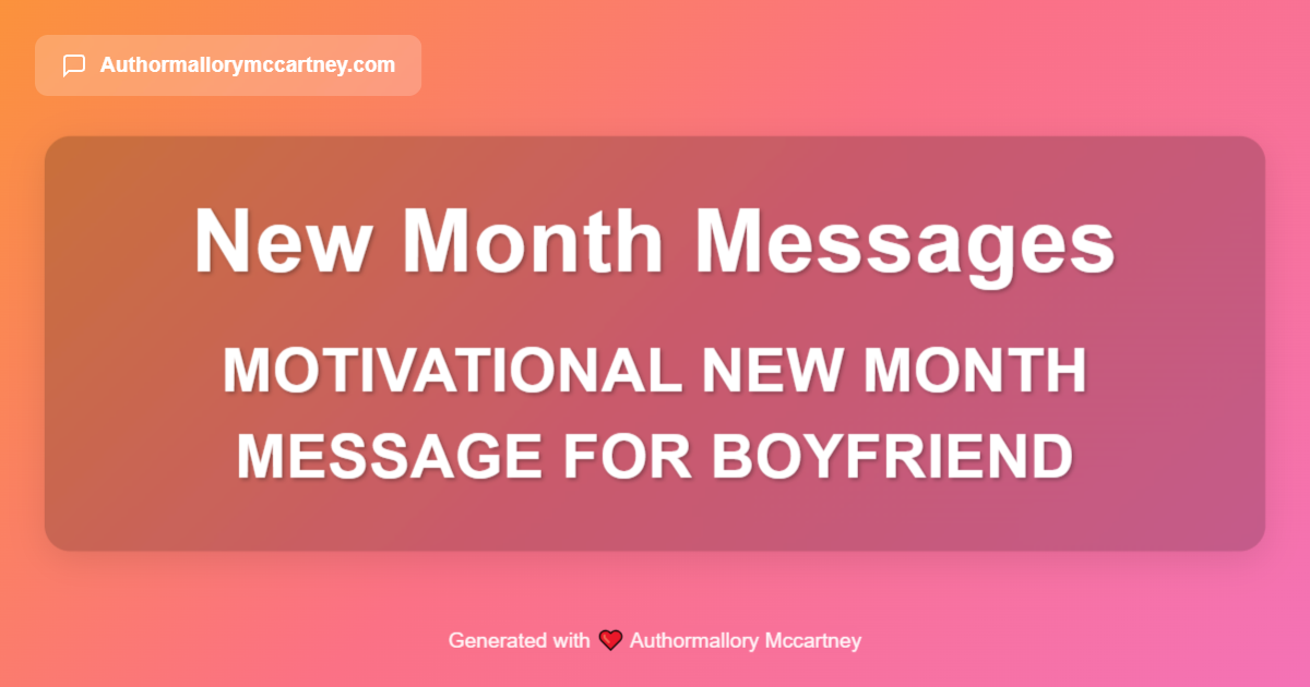 motivational new month message for boyfriend