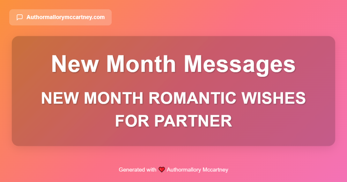 new month romantic wishes for partner