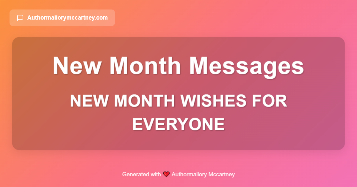 new month wishes for everyone