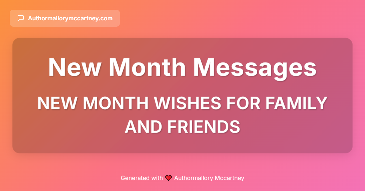 new month wishes for family and friends