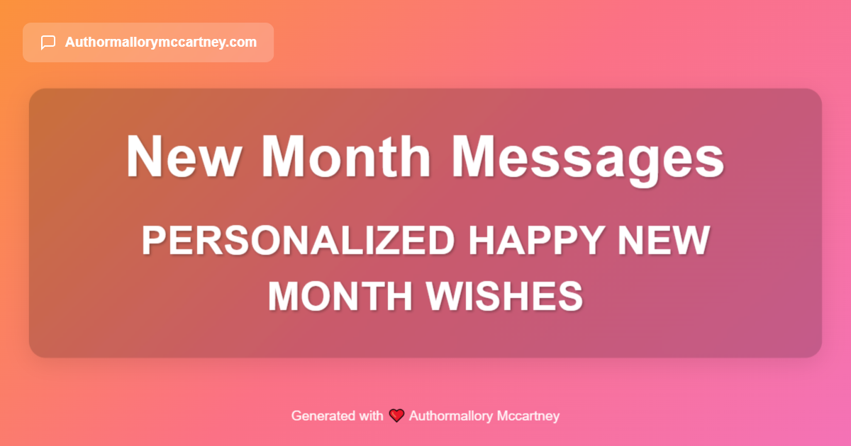 personalized happy new month wishes