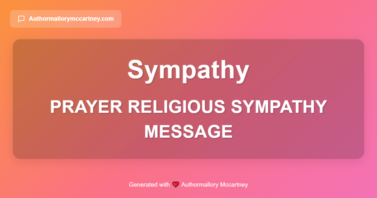 prayer religious sympathy message