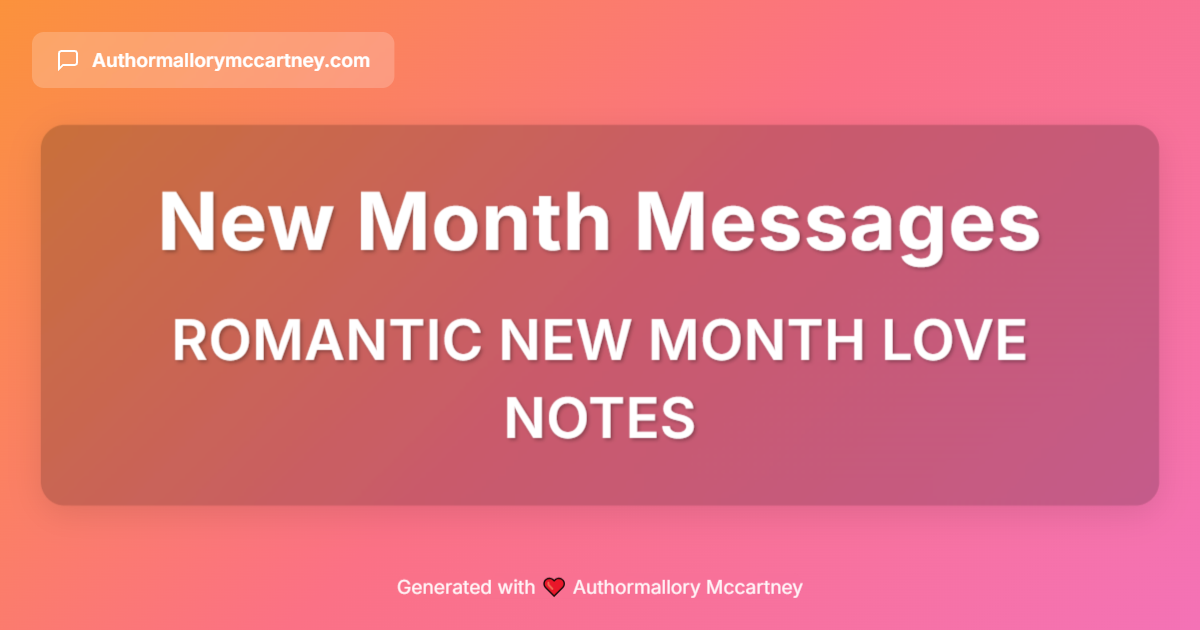 romantic new month love notes