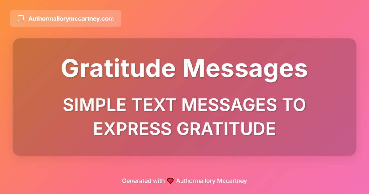 simple text messages to express gratitude