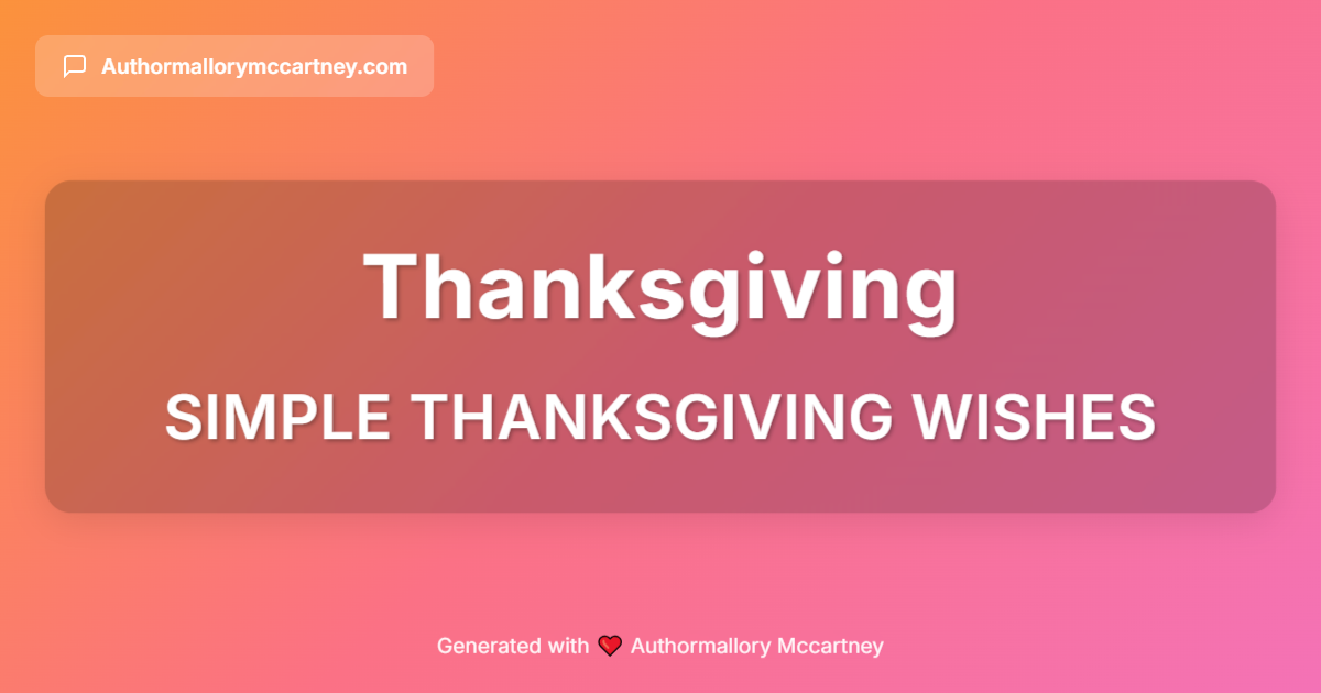 simple thanksgiving wishes