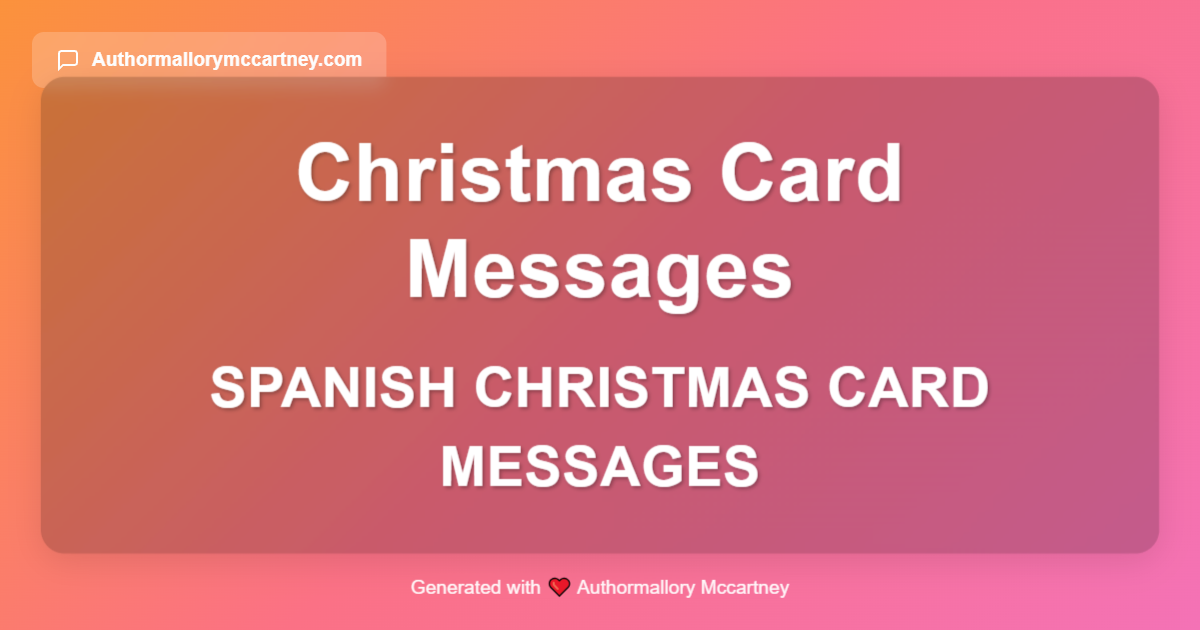 spanish christmas card messages