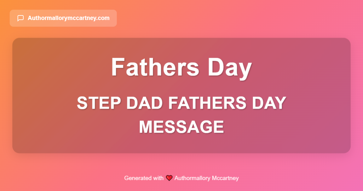 step dad fathers day message