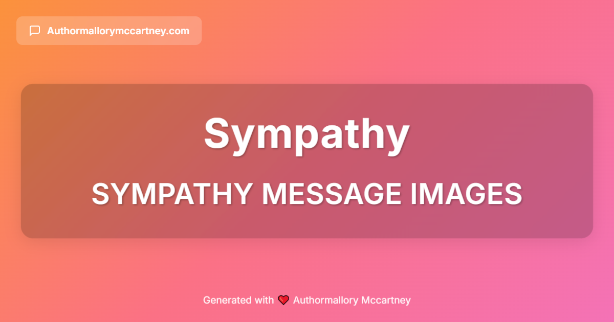 sympathy message images