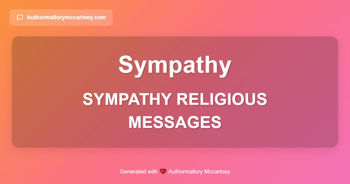 sympathy religious messages