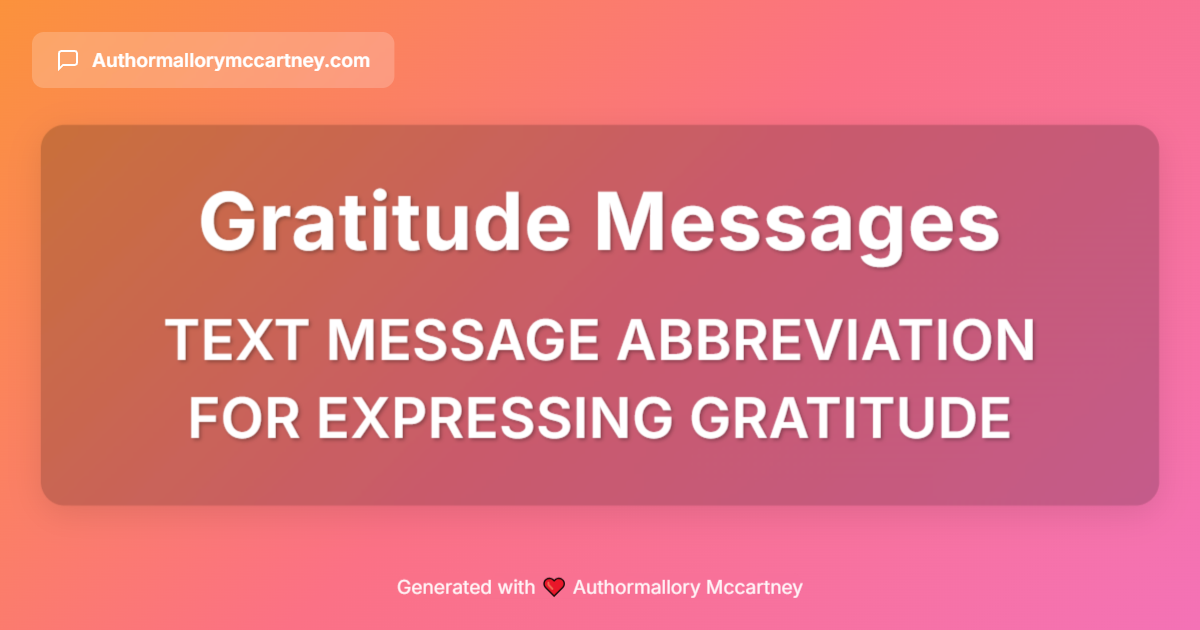 text message abbreviation for expressing gratitude