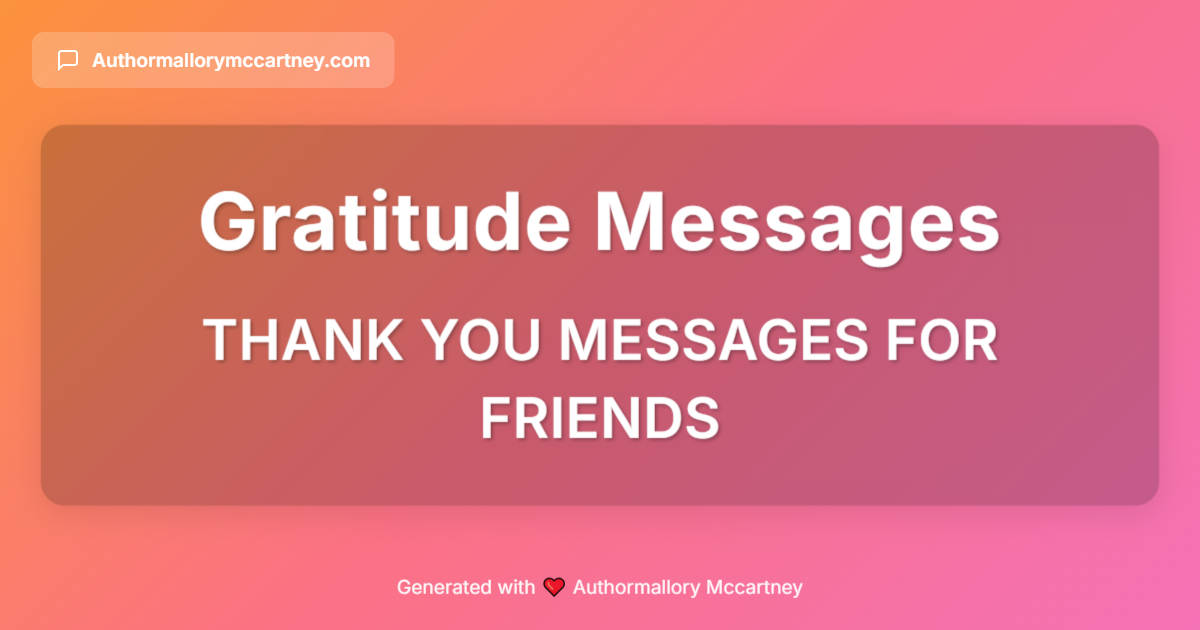 thank you messages for friends