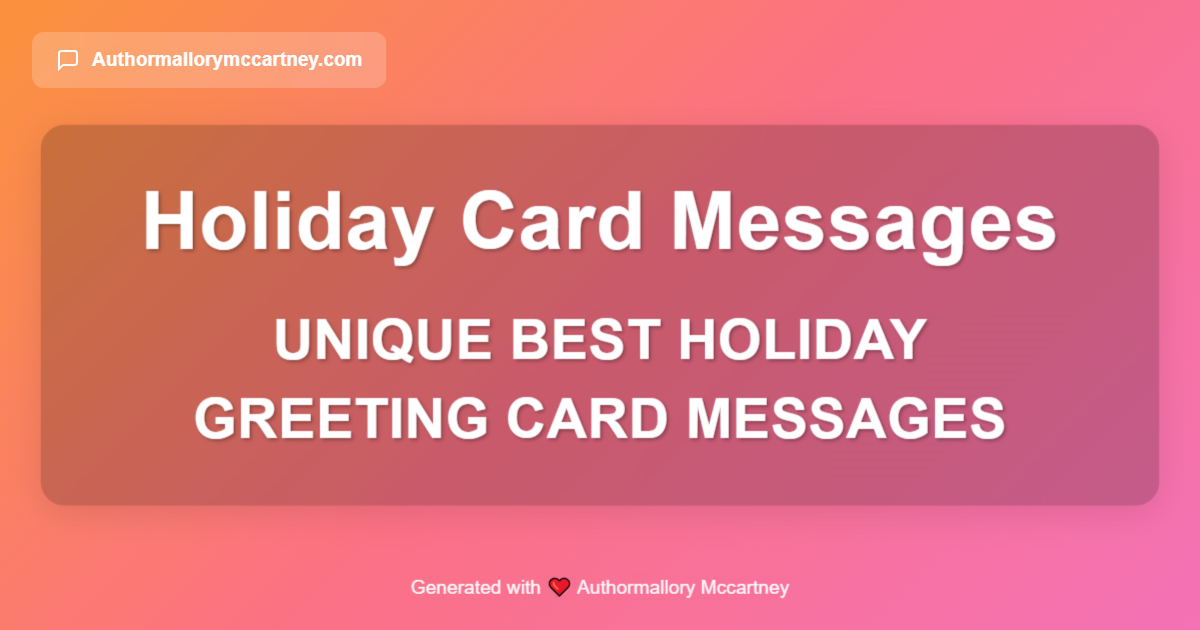 unique best holiday greeting card messages