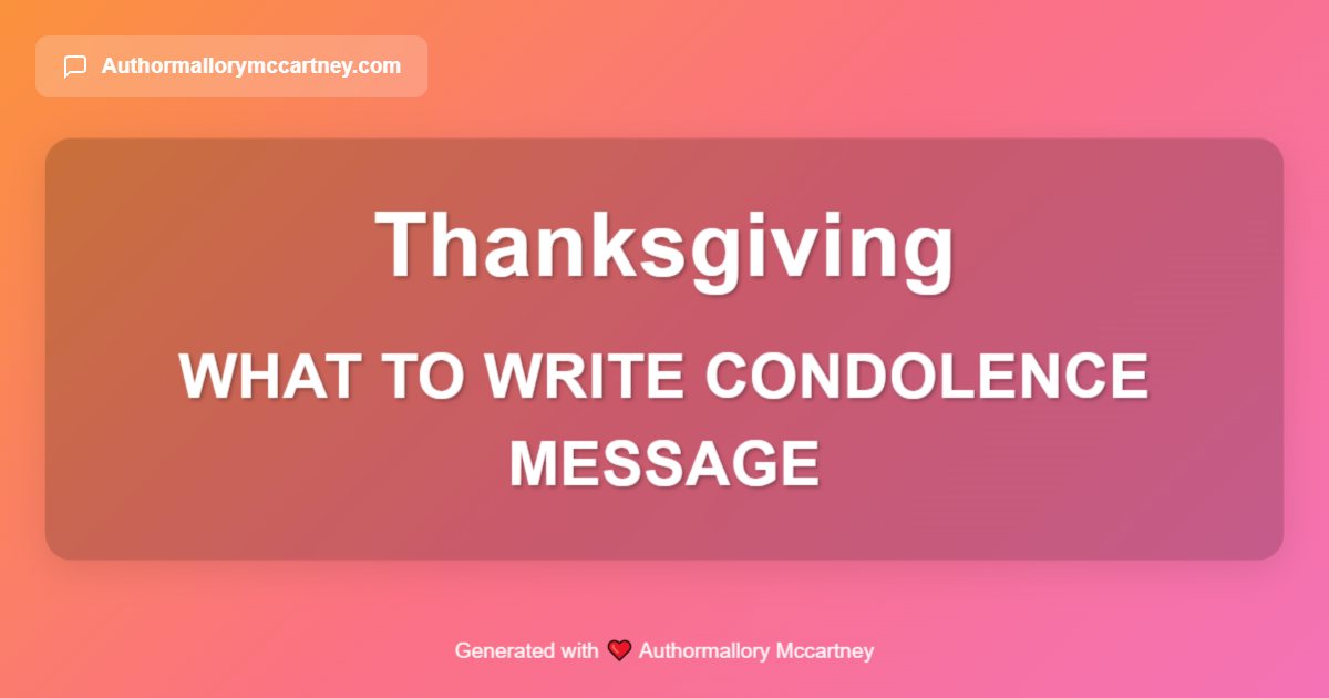 what to write condolence message